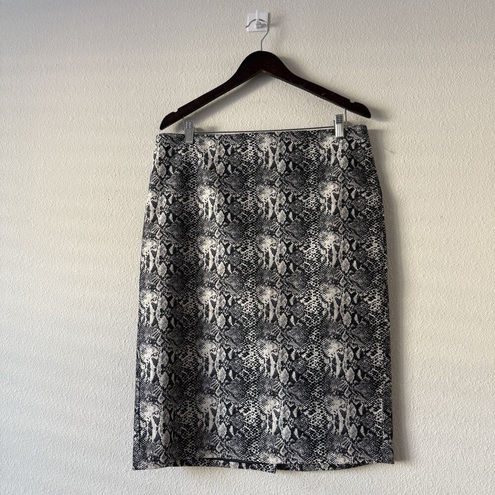 Katherine Barclay Montreal Skirt Womens 14 Snake Print Pencil Knee Length